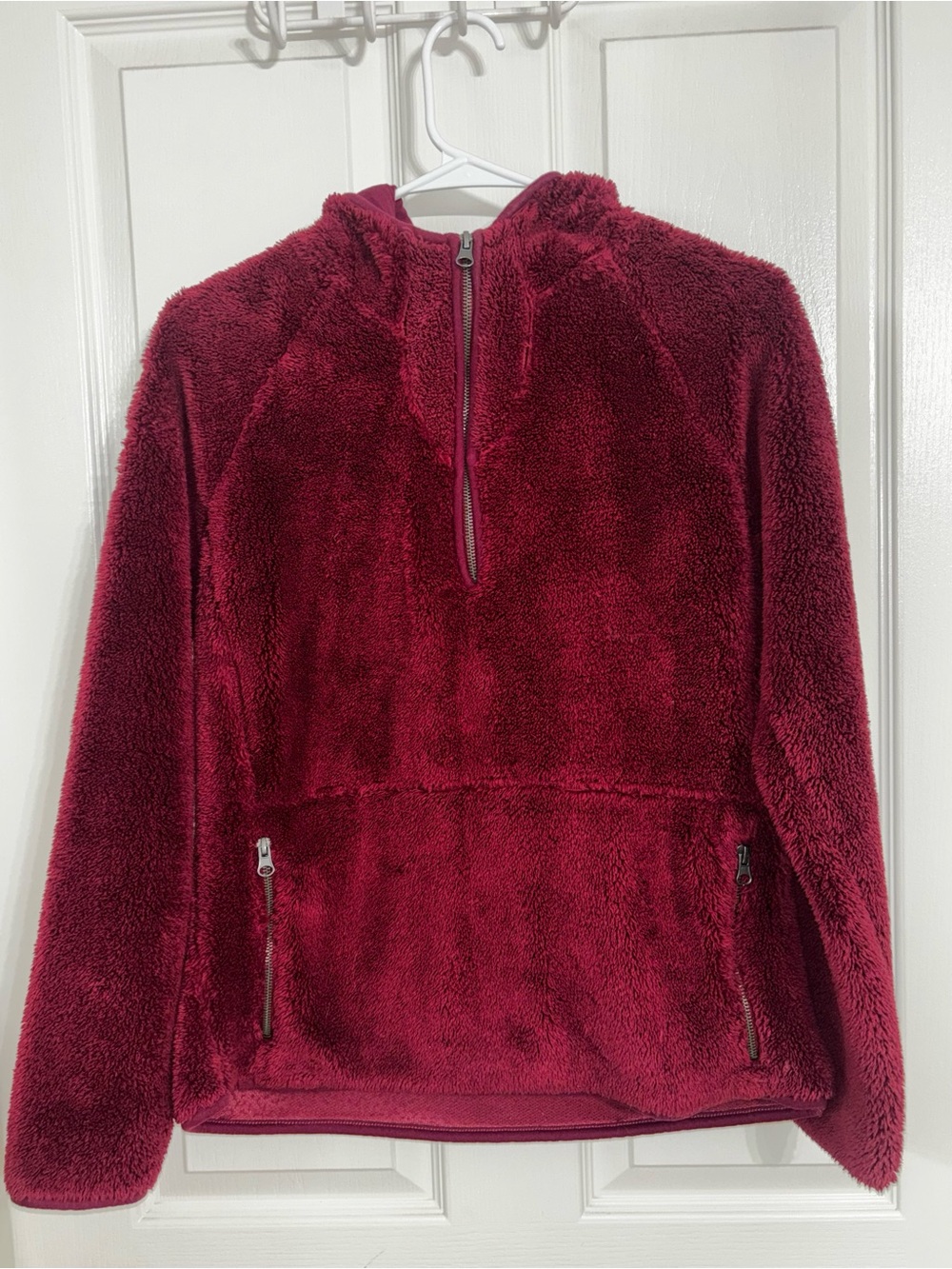 Everlast Plush Half-Zip Teddy Jacket - Burgundy - Women’s Medium EUC